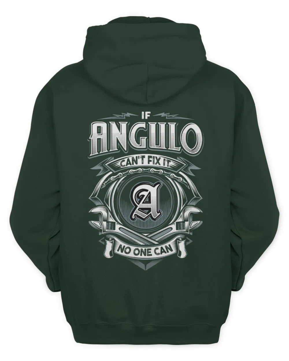 ANGULO AP81-K4-626 - Personalized Ahmed Quote Apparel “If Ahmed Can't Fix It, No One Can” - Unisex Hoodie - Forest Green