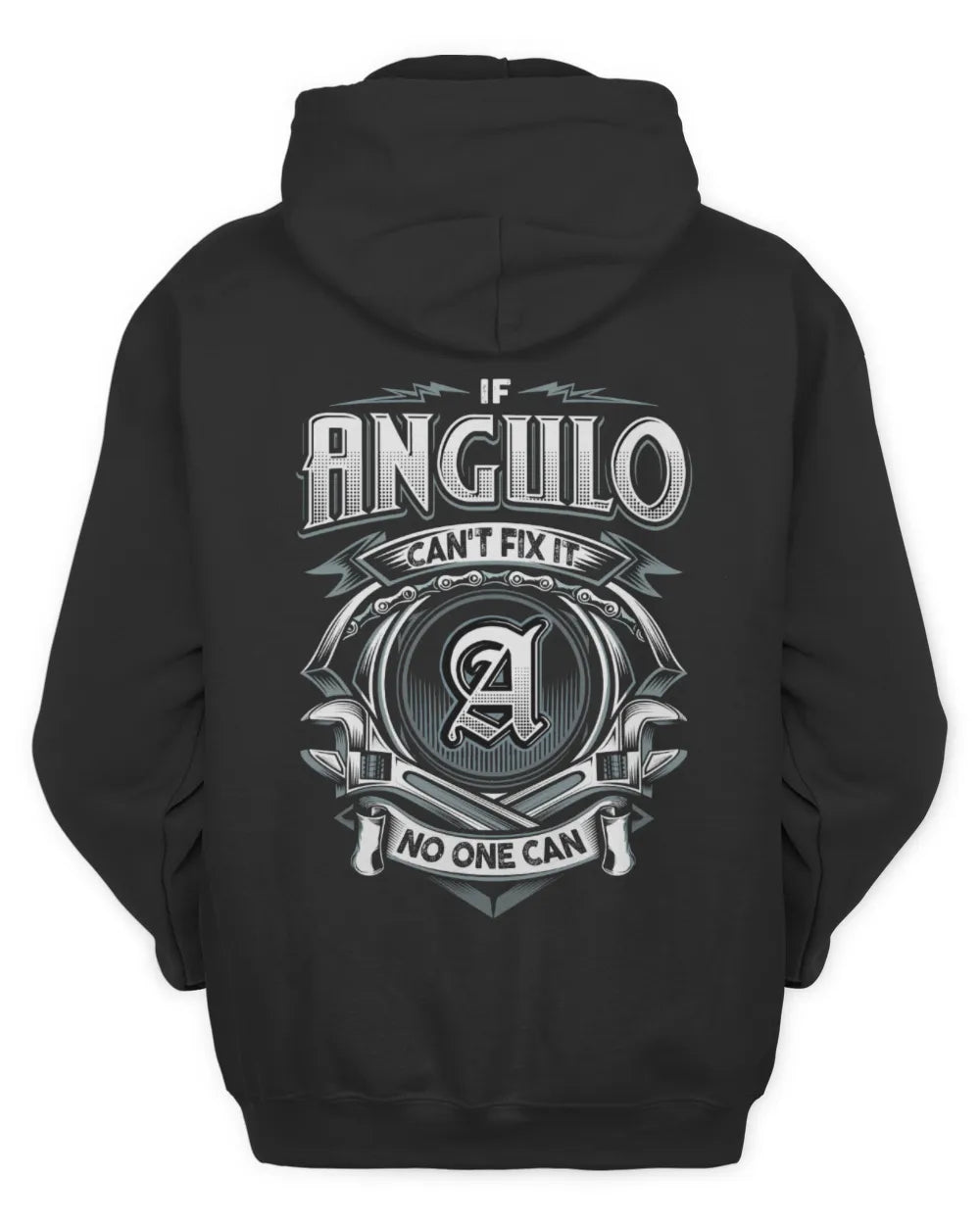 ANGULO AP81-K4-626 - Personalized Ahmed Quote Apparel “If Ahmed Can't Fix It, No One Can” - Unisex Hoodie - Black