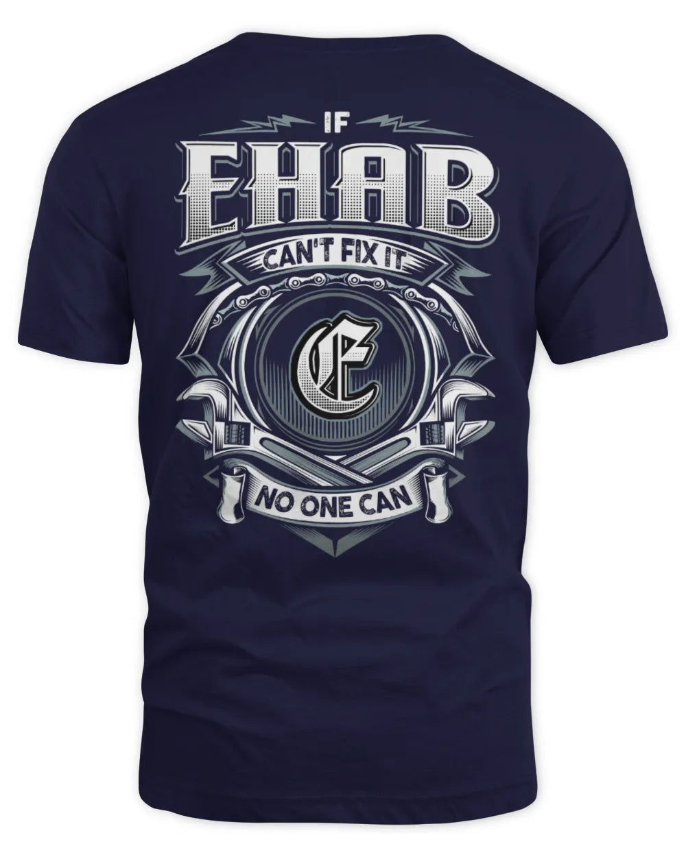 EHAB AP81-K4-626 - Personalized Ahmed Quote Apparel “If Ahmed Can't Fix It, No One Can” - Unisex Standard T-Shirt - Navy