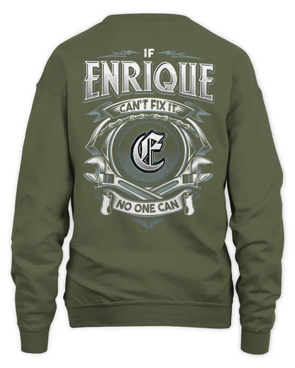 ENRIQUE AP81-K4-626 - Personalized Ahmed Quote Apparel “If Ahmed Can't Fix It, No One Can” - Unisex Sweatshirt - Military Green