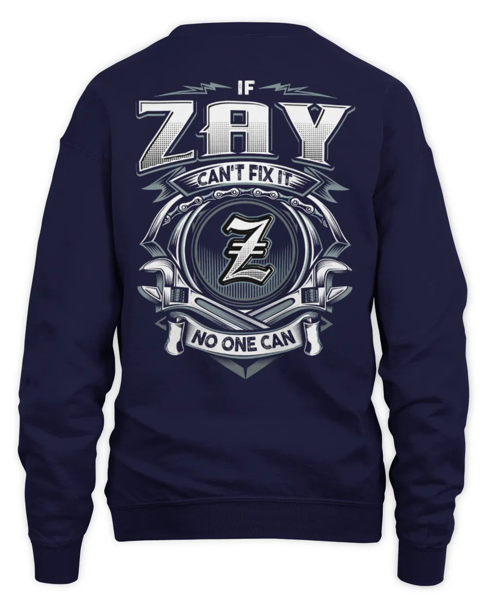 ZAY AP81-K4-626 - Personalized Ahmed Quote Apparel “If Ahmed Can't Fix It, No One Can” - Unisex Sweatshirt - Navy
