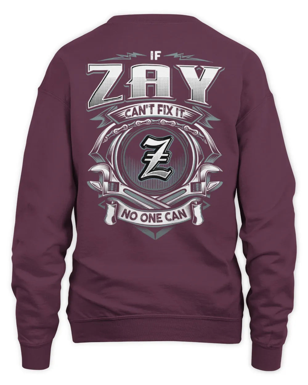ZAY AP81-K4-626 - Personalized Ahmed Quote Apparel “If Ahmed Can't Fix It, No One Can” - Unisex Sweatshirt - Maroon