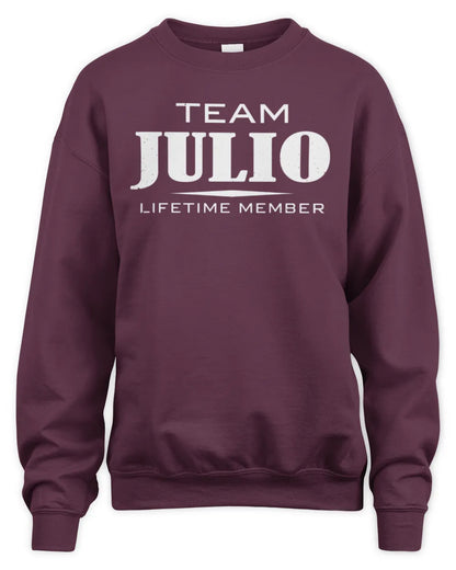 JULIO BL62-K4-128 - Personalized “Team NAME Lifetime Member” - Unisex Sweatshirt - Maroon