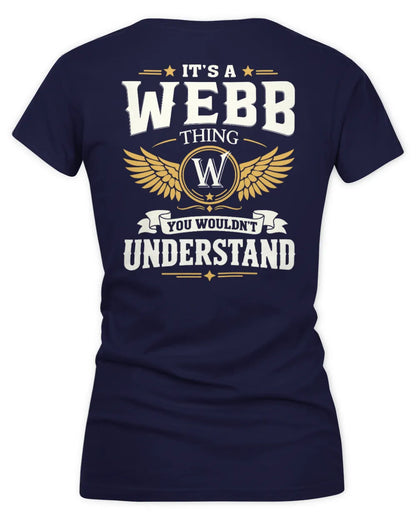 WEBB KT06-M008 It’s a [NAME] Thing – You Wouldn’t Understand | Personalized Vintage T-Shirt - Women's V-Neck T-Shirt - Navy