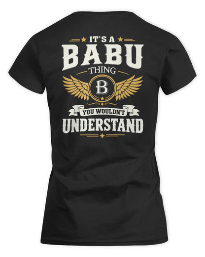 BABU KT06-M008 It’s a [NAME] Thing – You Wouldn’t Understand | Personalized Vintage T-Shirt - Women's Standard T-Shirt - Black