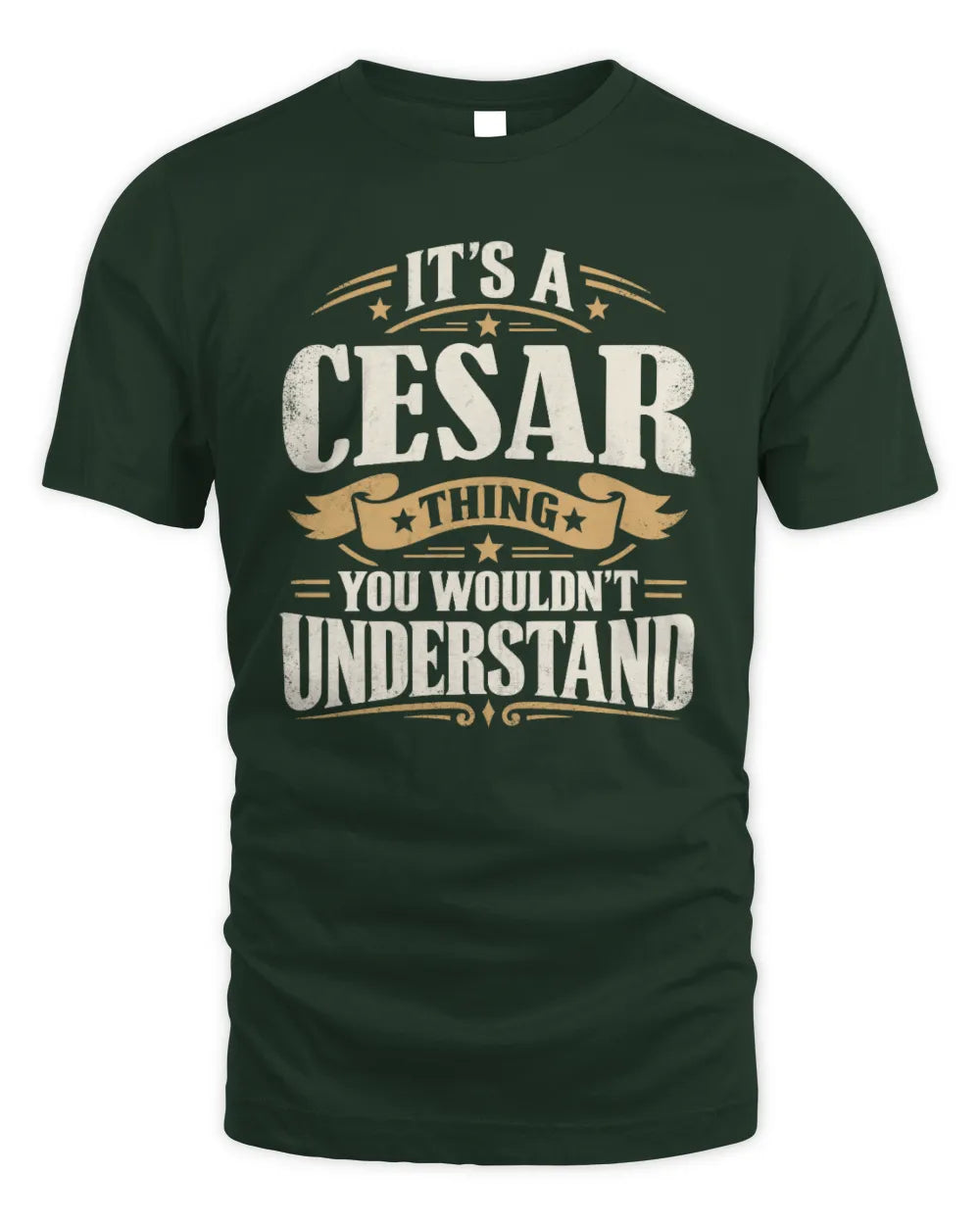 CESAR P08 TH51 - Personalized “It’s a/an [NAME] Thing – You Wouldn’t Understand” Shirt - Unisex Standard T-Shirt - Forest Green