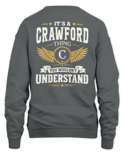 CRAWFORD KT06-M008 It’s a [NAME] Thing – You Wouldn’t Understand | Personalized Vintage T-Shirt - Unisex Sweatshirt - Charcoal