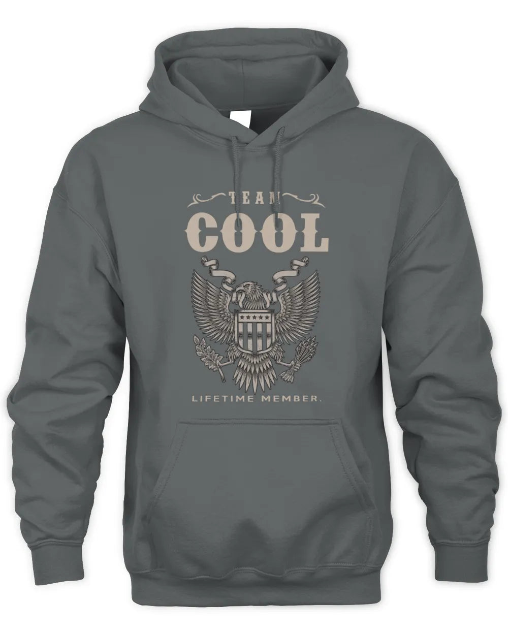 COOL TP06-K82 – Personalized Classic Style Apparel “Team NAME Lifetime Member” - Unisex Hoodie - Charcoal