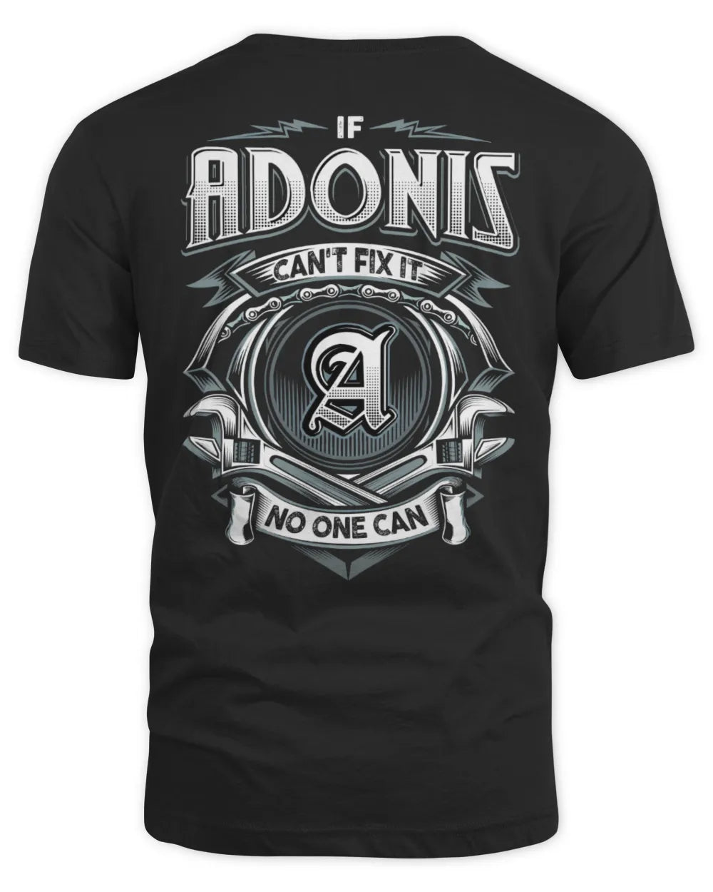 ADONIS AP81-K4-626 - Personalized Ahmed Quote Apparel “If Ahmed Can't Fix It, No One Can” - Unisex Standard T-Shirt - Black