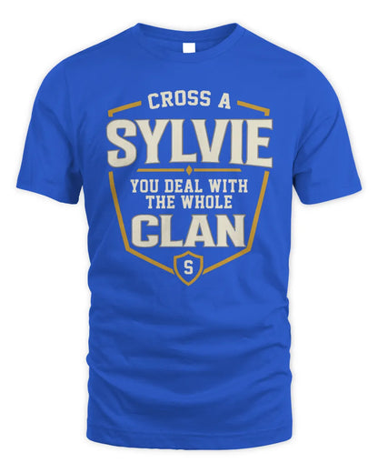 SYLVIE NT1-K008 Cross A/An NAME, You Deal With the Whole Clan | Personalized Vintage T-Shirt - Unisex Standard T-Shirt - Royal