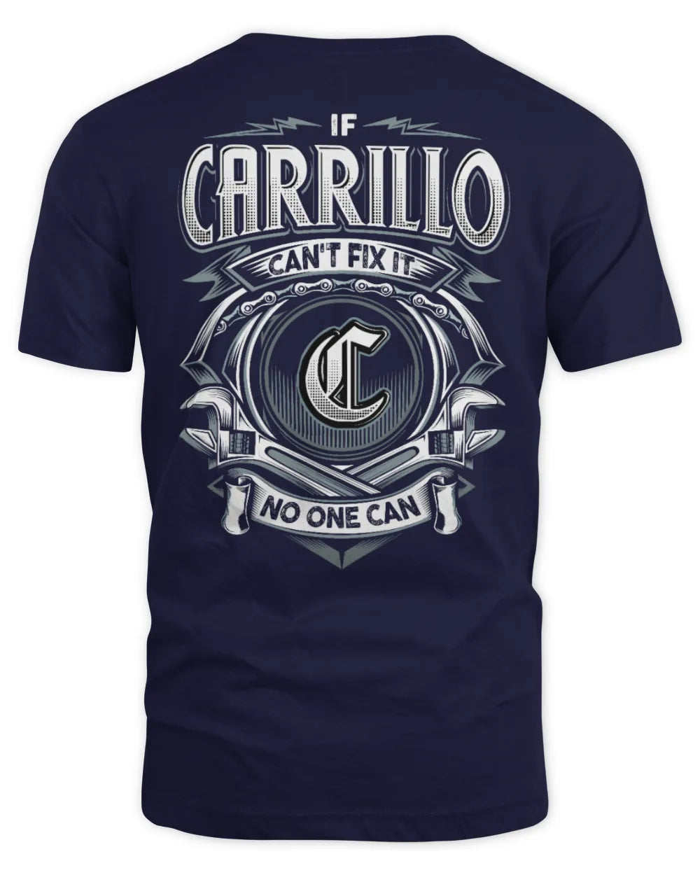 CARRILLO AP81-K4-626 - Personalized Ahmed Quote Apparel “If Ahmed Can't Fix It, No One Can” - Unisex Standard T-Shirt - Navy
