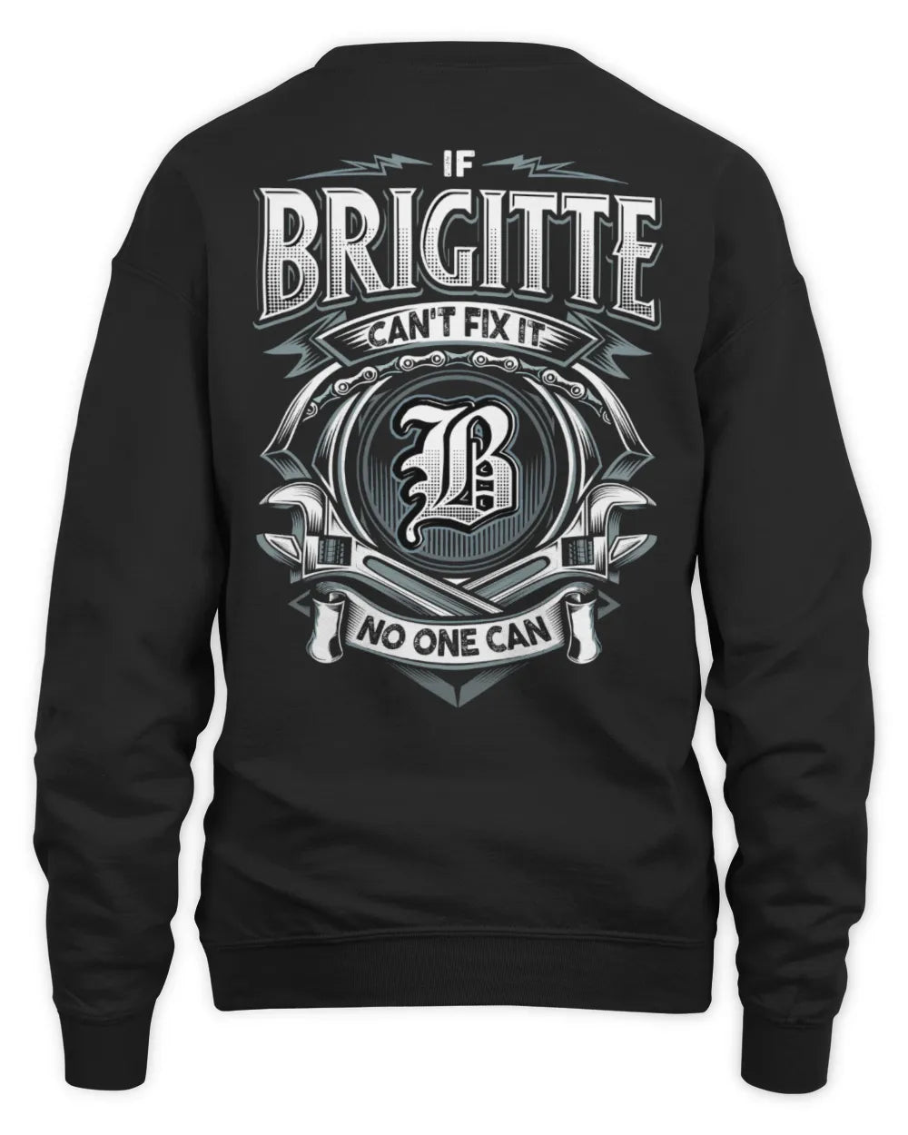 BRIGITTE AP81-K4-626 - Personalized Ahmed Quote Apparel “If Ahmed Can't Fix It, No One Can” - Unisex Sweatshirt - Black