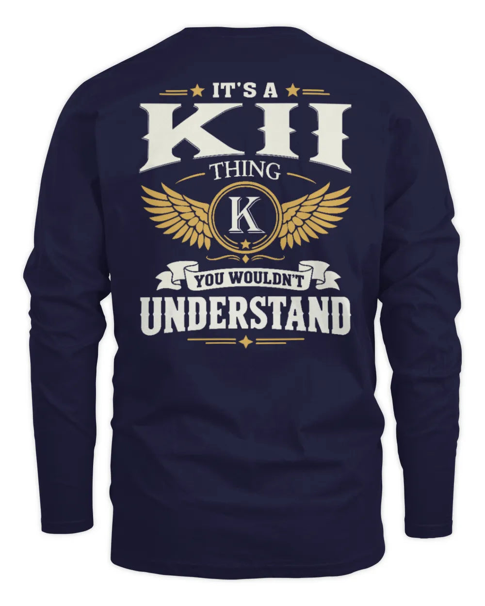 KII KT06-M008 It’s a [NAME] Thing – You Wouldn’t Understand | Personalized Vintage T-Shirt - Men's Long Sleeved T-Shirt - Navy