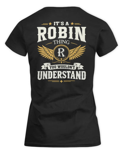 ROBIN KT06-M008 It’s a [NAME] Thing – You Wouldn’t Understand | Personalized Vintage T-Shirt - Women's Standard T-Shirt - Black