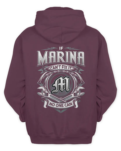 MARINA AP81-K4-626 - Personalized Ahmed Quote Apparel “If Ahmed Can't Fix It, No One Can” - Unisex Hoodie - Maroon