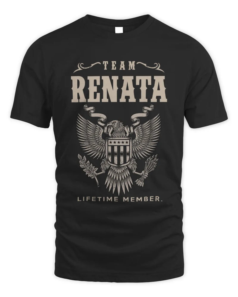 RENATA TP06-K82 – Personalized Classic Style Apparel “Team NAME Lifetime Member” - Unisex Standard T-Shirt - Black