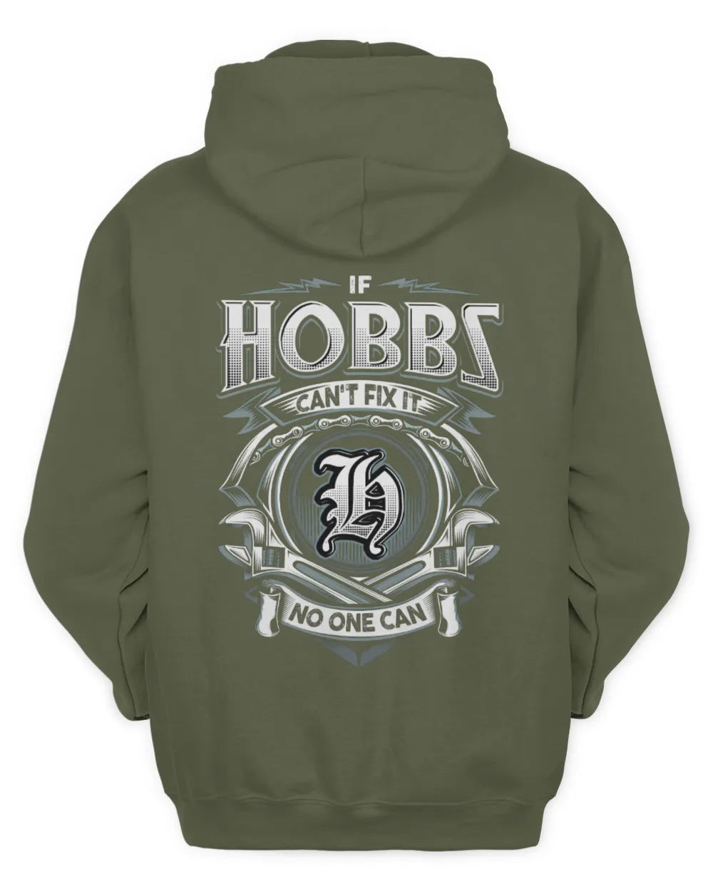 HOBBS AP81-K4-626 - Personalized Ahmed Quote Apparel “If Ahmed Can't Fix It, No One Can” - Unisex Hoodie - Military Green