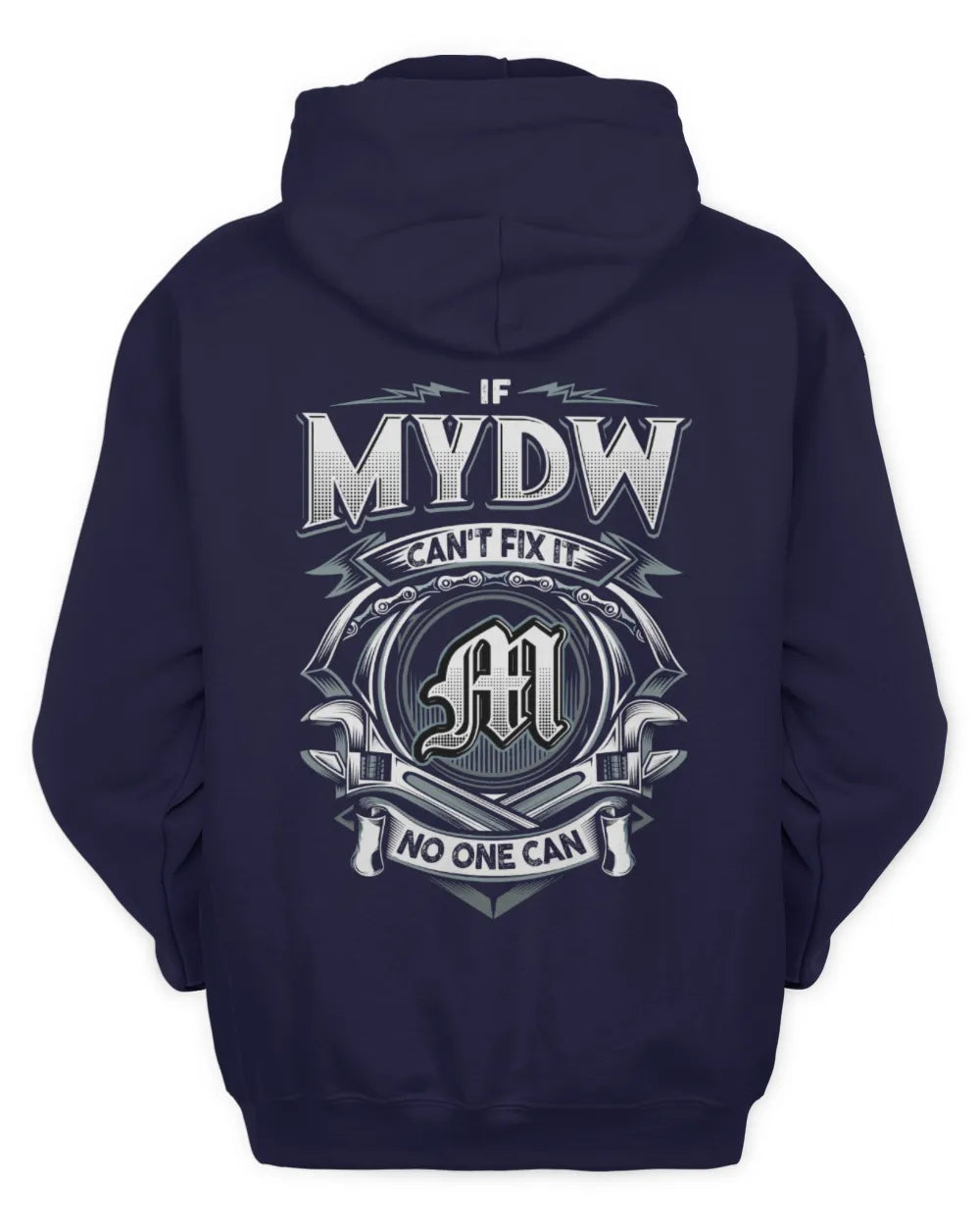 MYDW AP81-K4-626 - Personalized Ahmed Quote Apparel “If Ahmed Can't Fix It, No One Can” - Unisex Hoodie - Navy
