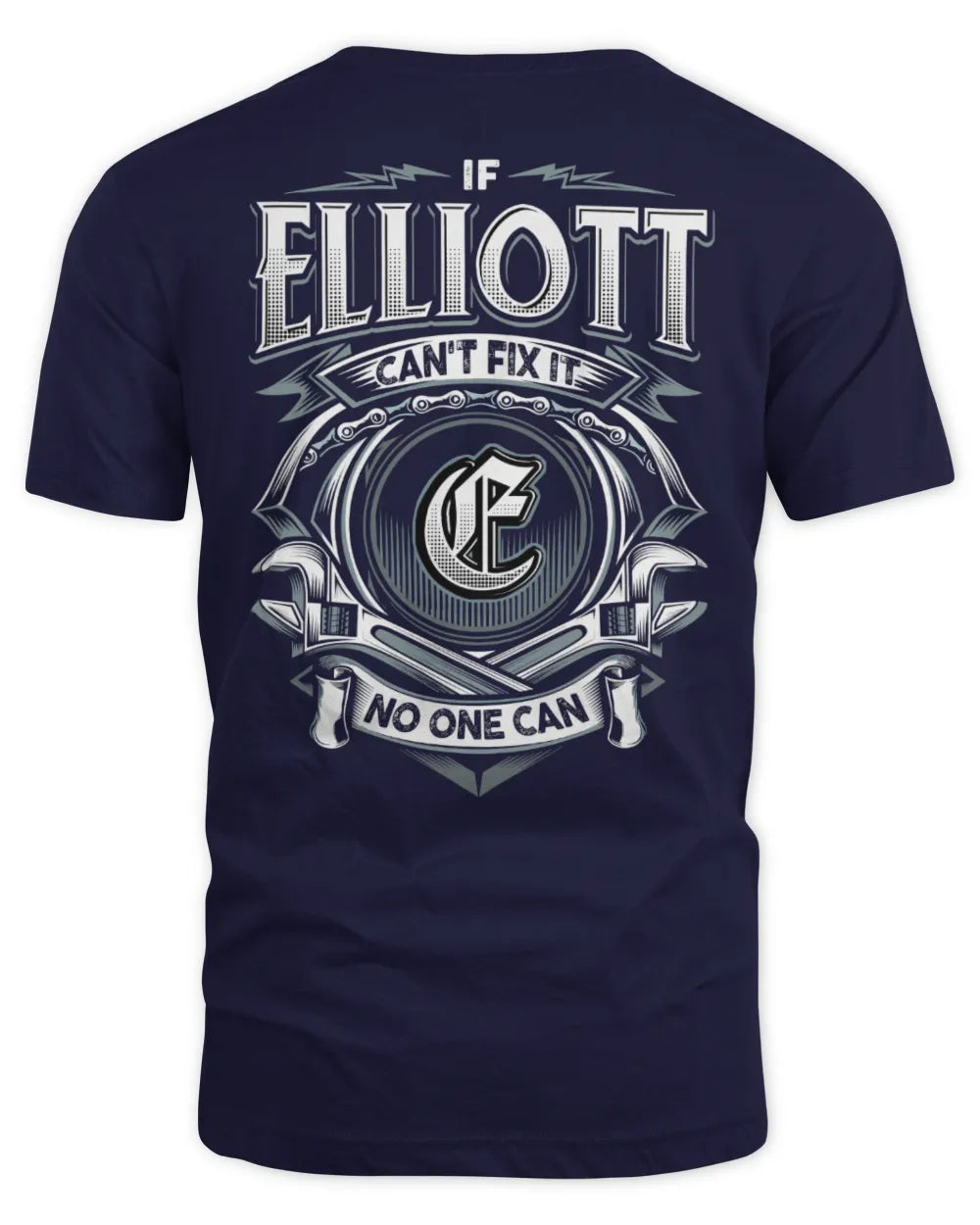 ELLIOTT AP81-K4-626 - Personalized Ahmed Quote Apparel “If Ahmed Can't Fix It, No One Can” - Unisex Standard T-Shirt - Navy