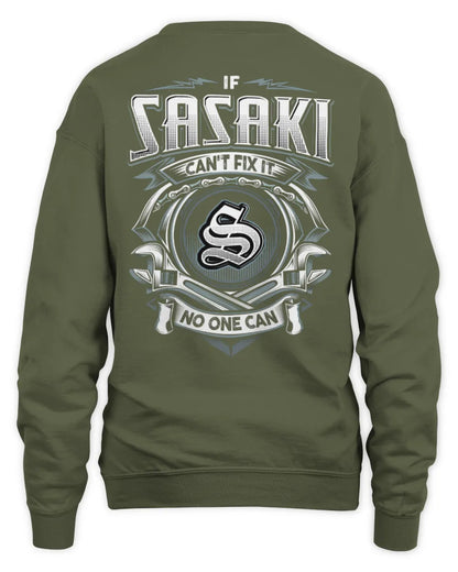 SASAKI AP81-K4-626 - Personalized Ahmed Quote Apparel “If Ahmed Can't Fix It, No One Can” - Unisex Sweatshirt - Military Green