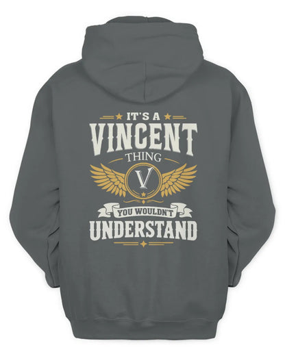 VINCENT KT06-M008 It’s a [NAME] Thing – You Wouldn’t Understand | Personalized Vintage T-Shirt - Unisex Hoodie - Charcoal