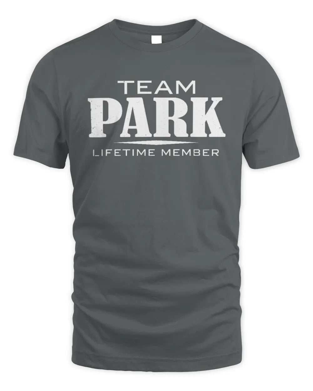 PARK BL62-K4-128 - Personalized “Team NAME Lifetime Member” - Unisex Standard T-Shirt - Charcoal