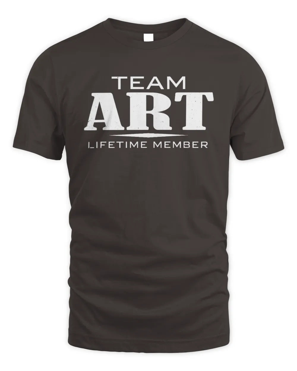 ART BL62-K4-128 - Personalized “Team NAME Lifetime Member” - Unisex Standard T-Shirt - Dark Chocolate