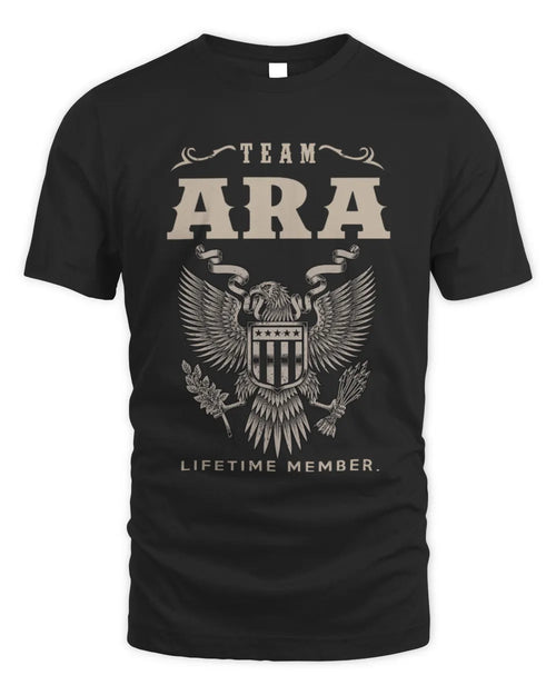 ARA TP06-K82 – Personalized Classic Style Apparel “Team NAME Lifetime Member” - Unisex Standard T-Shirt - Black