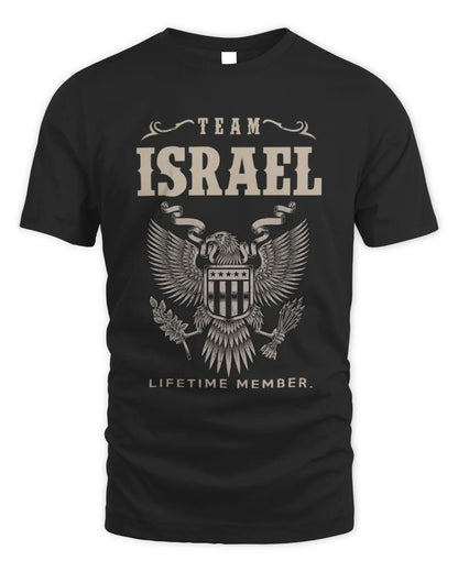 ISRAEL TP06-K82 – Personalized Classic Style Apparel “Team NAME Lifetime Member” - Unisex Standard T-Shirt - Black