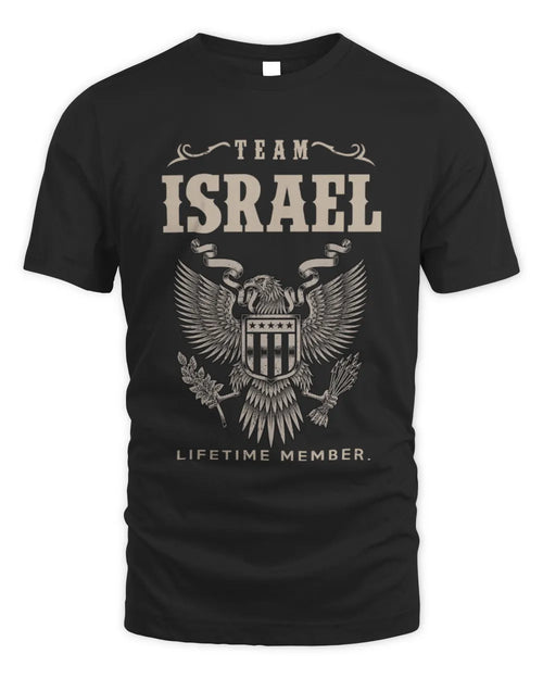 ISRAEL TP06-K82 – Personalized Classic Style Apparel “Team NAME Lifetime Member” - Unisex Standard T-Shirt - Black