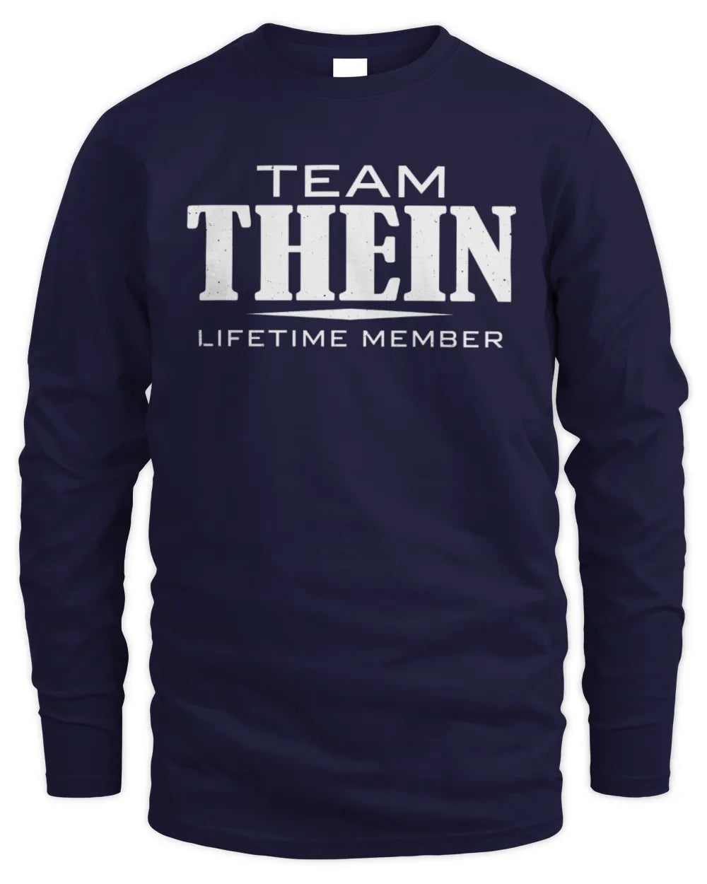 THEIN BL62-K4-128 - Personalized “Team NAME Lifetime Member” - Men's Long Sleeved T-Shirt - Navy