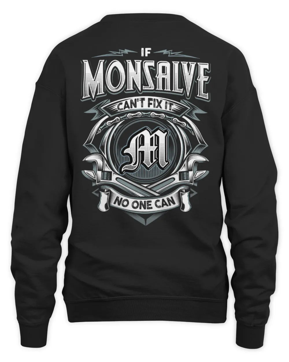MONSALVE AP81-K4-626 - Personalized Ahmed Quote Apparel “If Ahmed Can't Fix It, No One Can” - Unisex Sweatshirt - Black