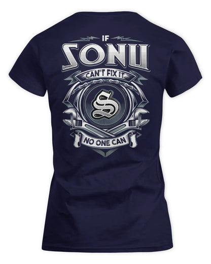 SONU AP81-K4-626 - Personalized Ahmed Quote Apparel “If Ahmed Can't Fix It, No One Can” - Women's Standard T-Shirt - Navy