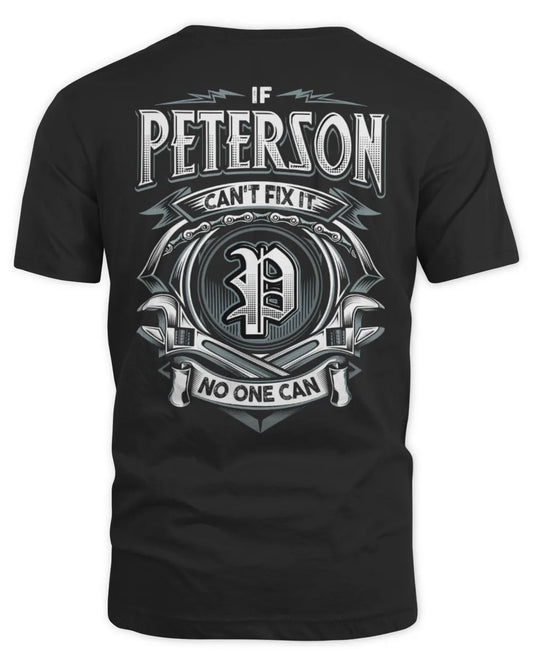 PETERSON AP81-K4-626 - Personalized Ahmed Quote Apparel “If Ahmed Can't Fix It, No One Can” - Unisex Standard T-Shirt - Black