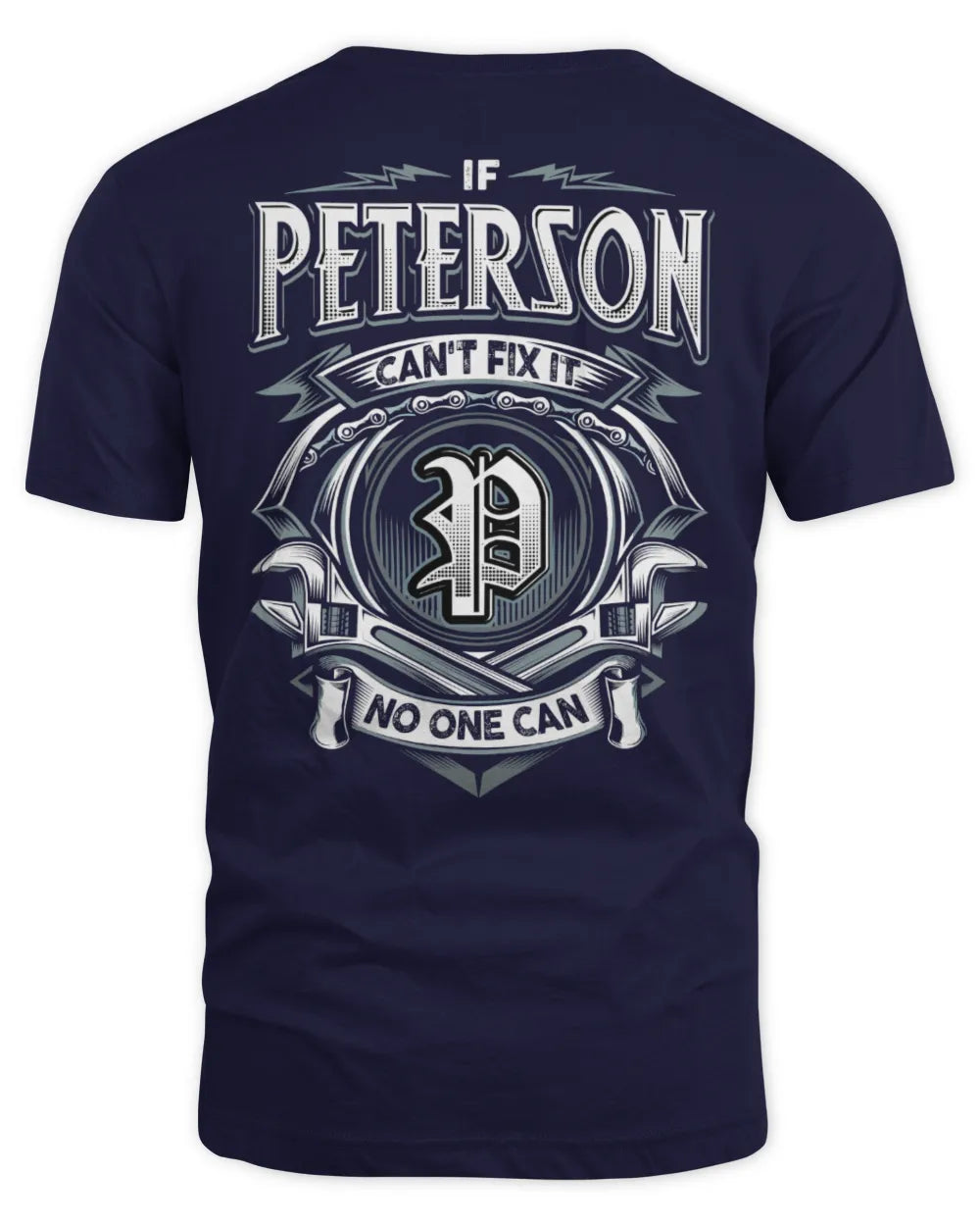 PETERSON AP81-K4-626 - Personalized Ahmed Quote Apparel “If Ahmed Can't Fix It, No One Can” - Unisex Standard T-Shirt - Navy