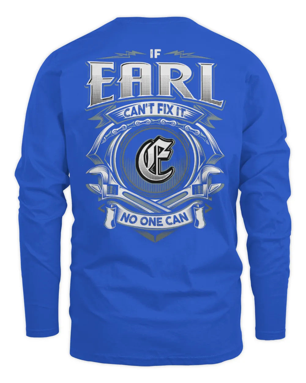 EARL AP81-K4-626 - Personalized Ahmed Quote Apparel “If Ahmed Can't Fix It, No One Can” - Men's Long Sleeved T-Shirt - Royal