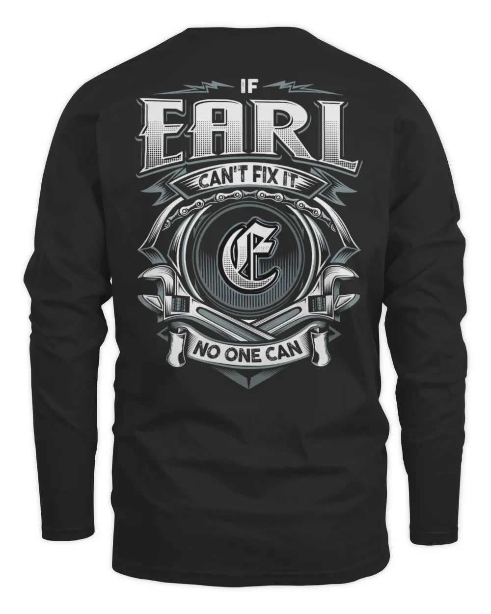 EARL AP81-K4-626 - Personalized Ahmed Quote Apparel “If Ahmed Can't Fix It, No One Can” - Men's Long Sleeved T-Shirt - Black