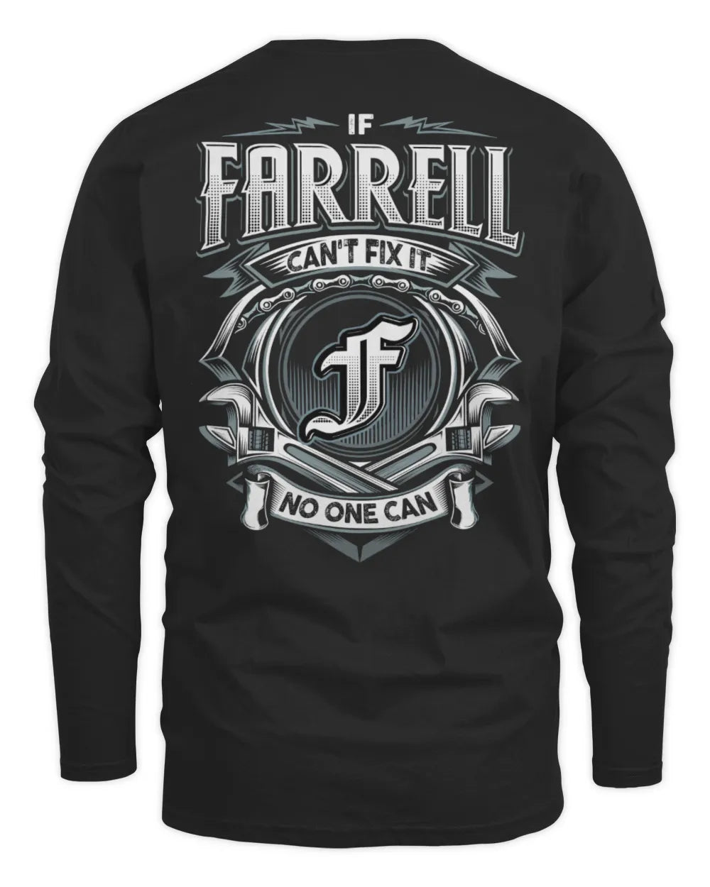 FARRELL AP81-K4-626 - Personalized Ahmed Quote Apparel “If Ahmed Can't Fix It, No One Can” - Men's Long Sleeved T-Shirt - Black