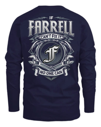 FARRELL AP81-K4-626 - Personalized Ahmed Quote Apparel “If Ahmed Can't Fix It, No One Can” - Men's Long Sleeved T-Shirt - Navy