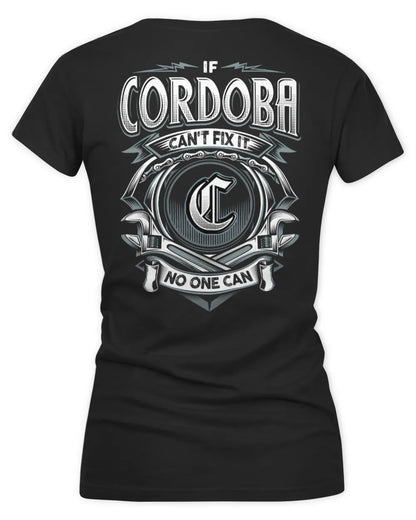 CORDOBA AP81-K4-626 - Personalized Ahmed Quote Apparel “If Ahmed Can't Fix It, No One Can” - Women's V-Neck T-Shirt - Black