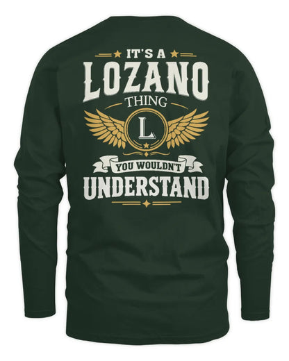 LOZANO KT06-M008 It’s a [NAME] Thing – You Wouldn’t Understand | Personalized Vintage T-Shirt - Men's Long Sleeved T-Shirt - Forest Green