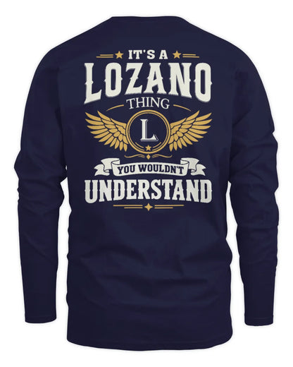 LOZANO KT06-M008 It’s a [NAME] Thing – You Wouldn’t Understand | Personalized Vintage T-Shirt - Men's Long Sleeved T-Shirt - Navy