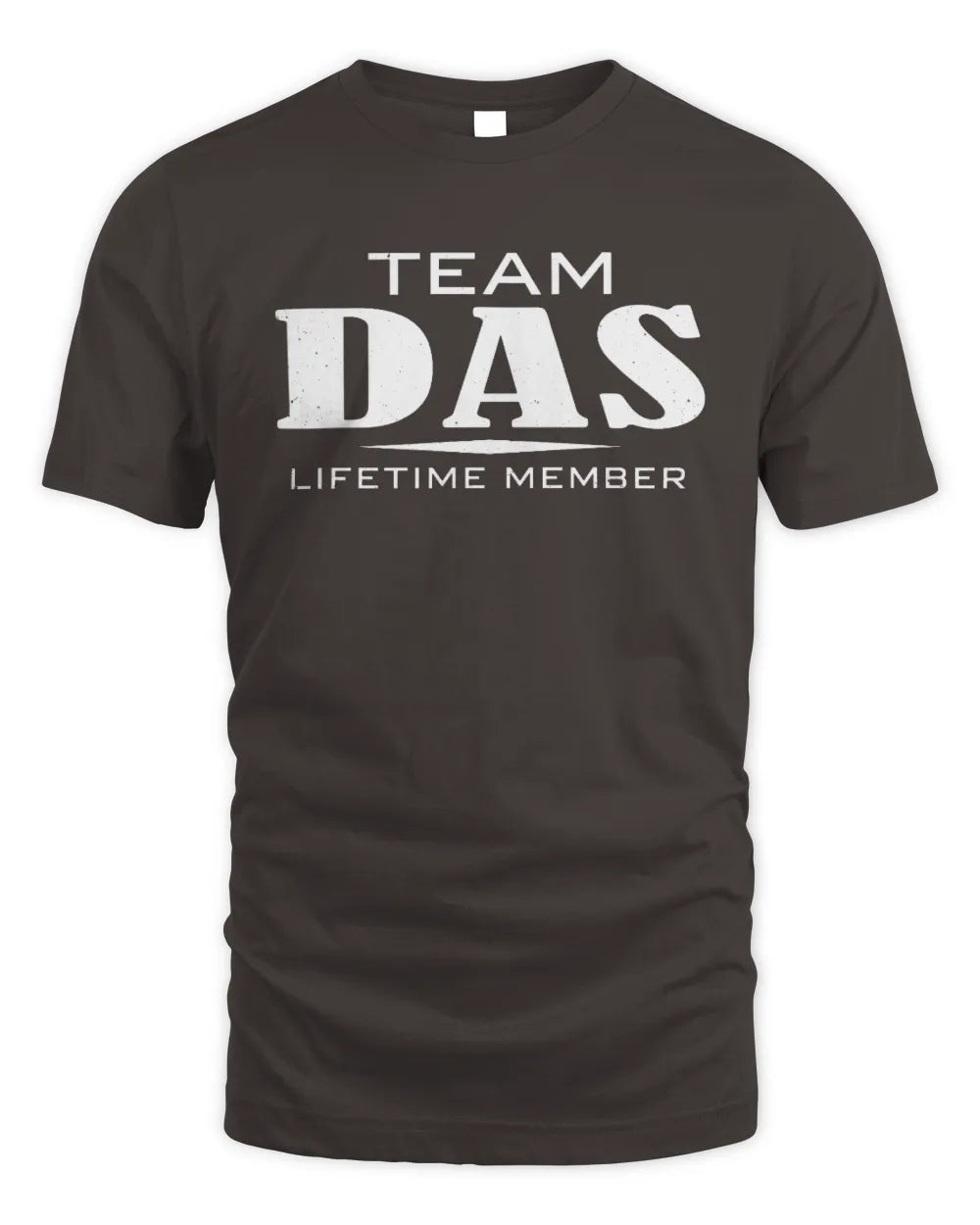DAS BL62-K4-128 - Personalized “Team NAME Lifetime Member” - Unisex Standard T-Shirt - Dark Chocolate