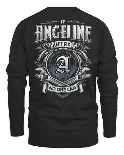 ANGELINE AP81-K4-626 - Personalized Ahmed Quote Apparel “If Ahmed Can't Fix It, No One Can” - Men's Long Sleeved T-Shirt - Black