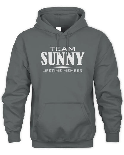 SUNNY BL62-K4-128 - Personalized “Team NAME Lifetime Member” - Unisex Hoodie - Charcoal