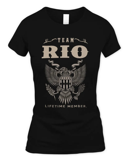 RIO TP06-K82 – Personalized Classic Style Apparel “Team NAME Lifetime Member” - Women's Standard T-Shirt - Black