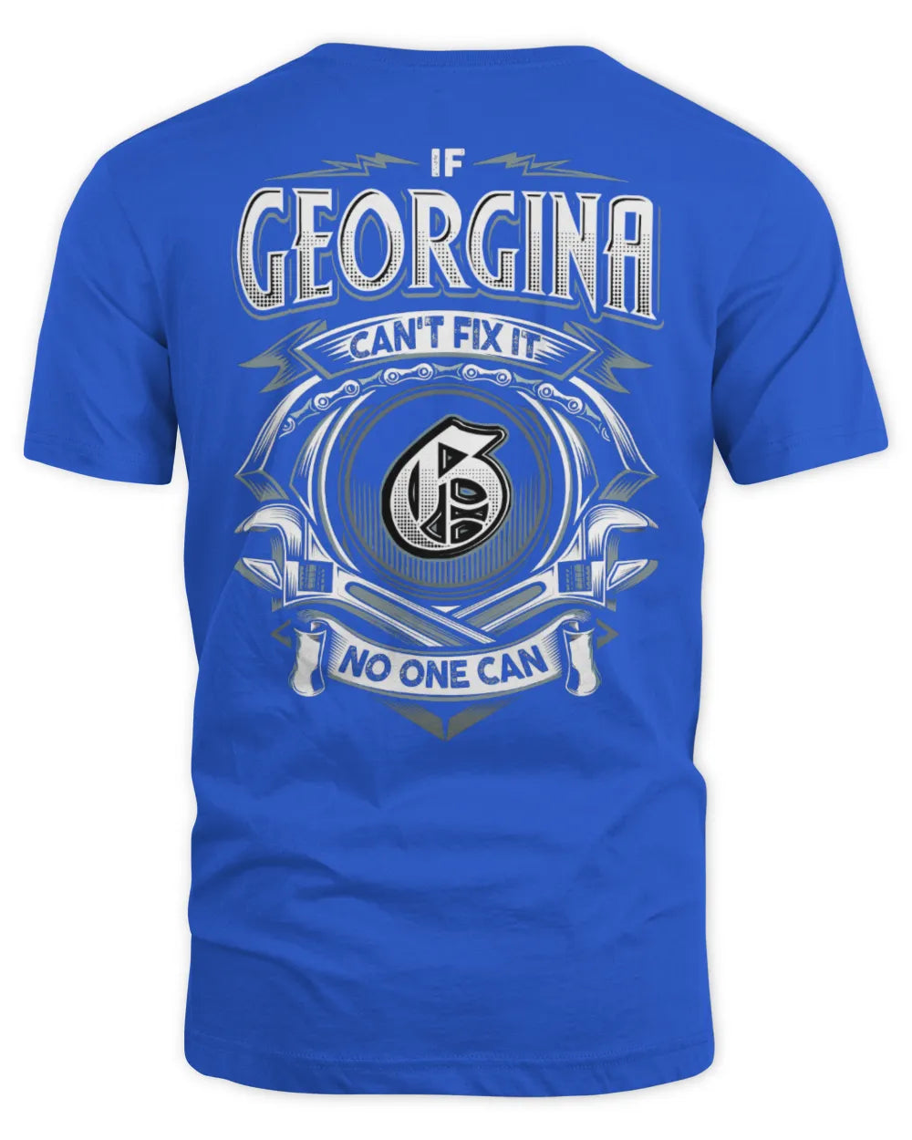 GEORGINA AP81-K4-626 - Personalized Ahmed Quote Apparel “If Ahmed Can't Fix It, No One Can” - Unisex Standard T-Shirt - Royal