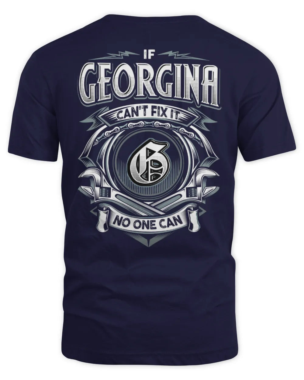 GEORGINA AP81-K4-626 - Personalized Ahmed Quote Apparel “If Ahmed Can't Fix It, No One Can” - Unisex Standard T-Shirt - Navy