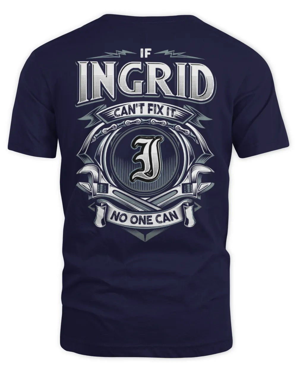 INGRID AP81-K4-626 - Personalized Ahmed Quote Apparel “If Ahmed Can't Fix It, No One Can” - Unisex Standard T-Shirt - Navy