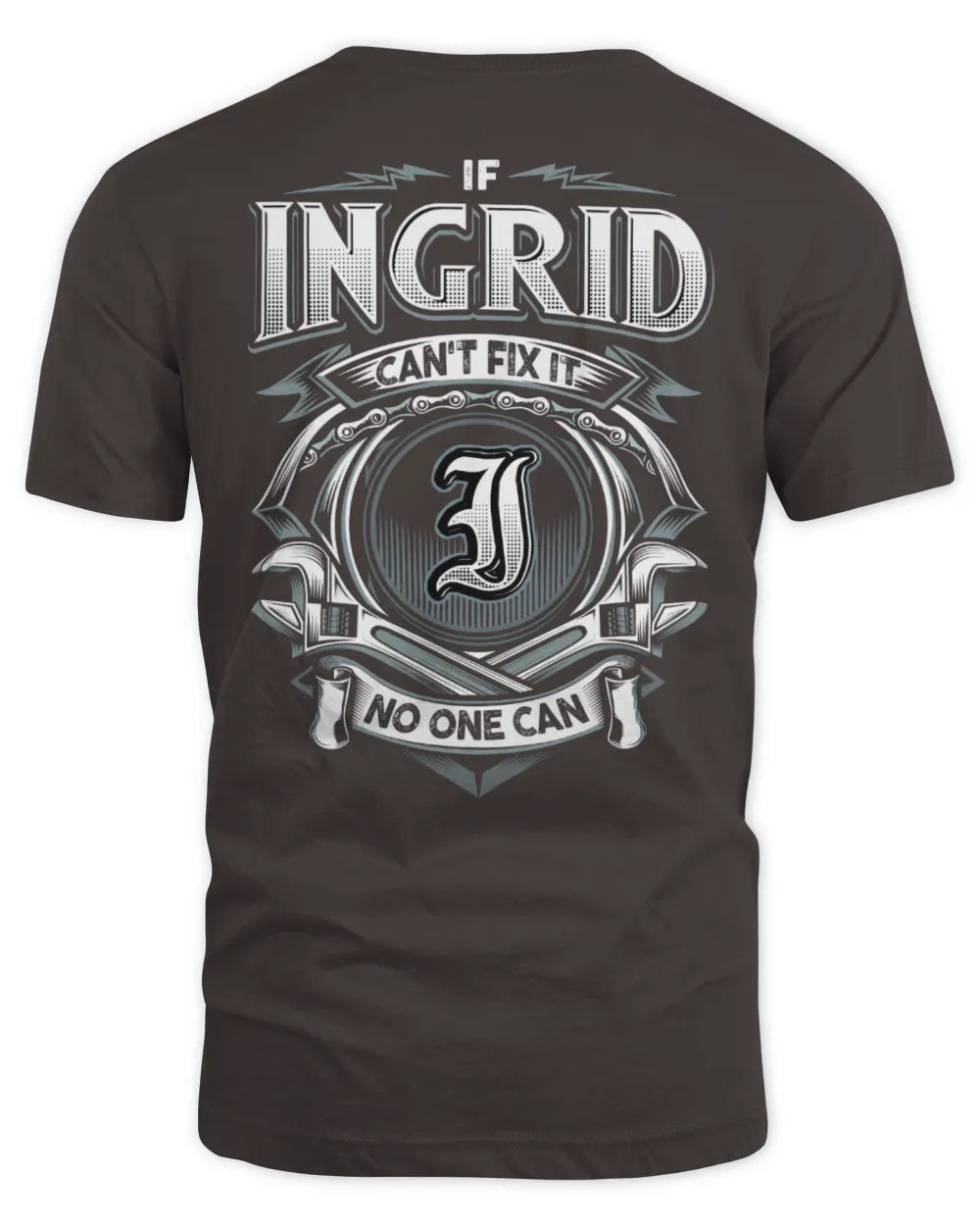 INGRID AP81-K4-626 - Personalized Ahmed Quote Apparel “If Ahmed Can't Fix It, No One Can” - Unisex Standard T-Shirt - Dark Chocolate
